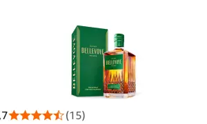 Bouteille et coffret de whisky Bellevoiye Triple Malt Fini Calvados, le whisky le plus vendu en France.