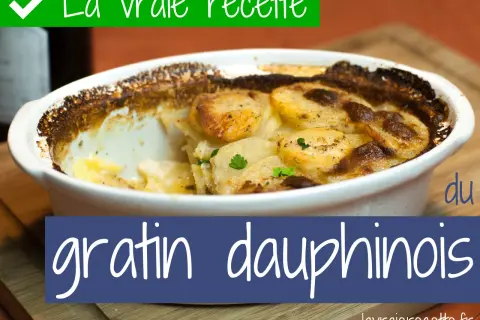 Le vrai gratin dauphinois origine : un plat de pommes de terre gratinées, doré et savoureux, prêt à être dégusté.