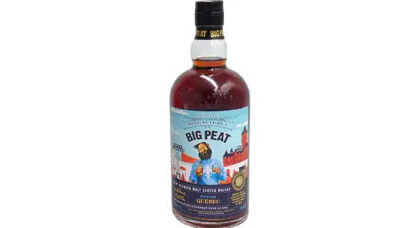 Bouteille de whisky Big Peat, édition Québec. Un avis sur ce whisky tourbé et fumé.