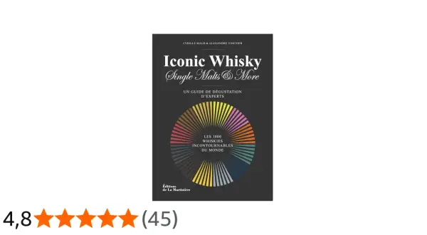 Livre "Iconic Whisky: Single Malts & More", un guide de dégustation d'experts présentant les 1000 whiskies incontournables du monde.