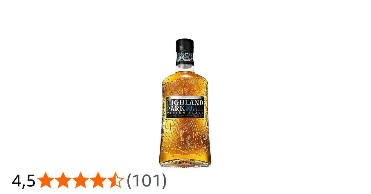 Bouteille de whisky Highland Park 10 ans d'&acirc;ge, Viking Scars. 4,5 &eacute;toiles sur 101 avis.
