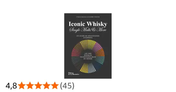 Livre "Iconic Whisky: Single Malts & More", un guide de dégustation d'experts présentant les 1000 whiskies incontournables du monde.
